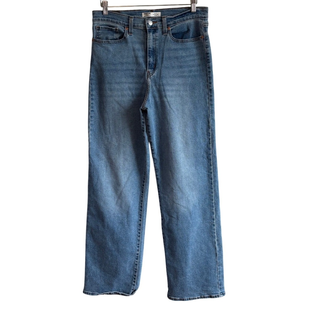 Signature by Levi Strauss Jeans Blue Women 12/31 Heritage High Rise Straight